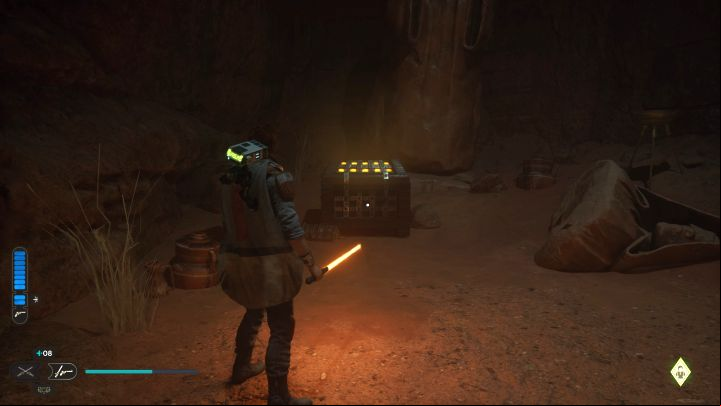 The chest is another secret to be found inside the tomb - Jedi Survivor: Wayfinders Tomb on Jedha - list of secrets - Jedha - Star Wars Jedi Survivor guide