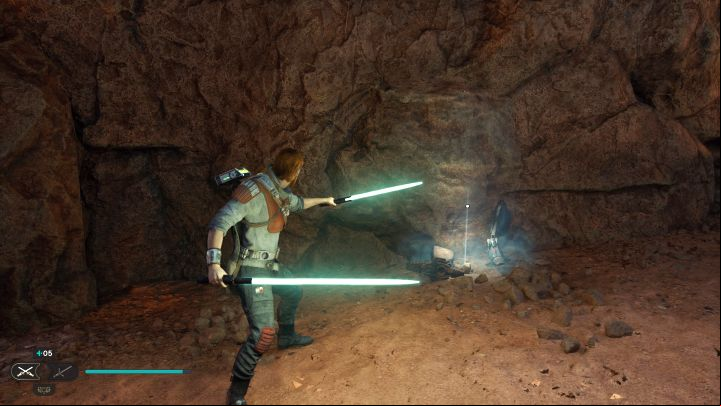 After completing the sequence of sliding down a slippery slope and defeating a group of small monsters, you will find the echo - Jedi Survivor: Blustery Mesa on Jedha - list of secrets - Jedha - Star Wars Jedi Survivor guide