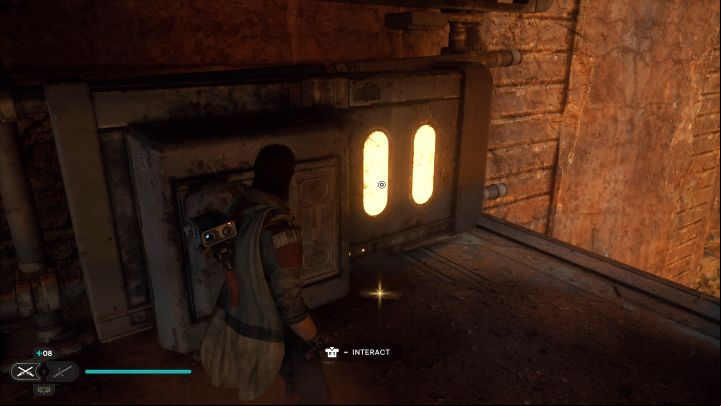 You will find the Jedha scroll near the meditation point, just after opening the age with the Force - Jedi Survivor: Timeworn Bridge on Jedha - list of secrets - Jedha - Star Wars Jedi Survivor guide
