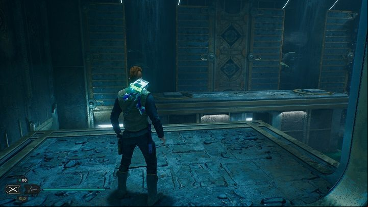 After heading to the right of the last collectible, you will be able to notice a rather tall structure on the opposite side of the chamber - Jedi Survivor: Chamber of Connection - list of secrets - Koboh - Star Wars Jedi Survivor guide