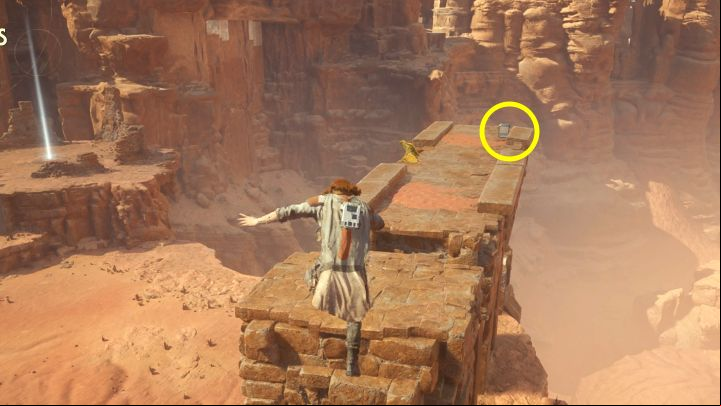 The chest is on a high section of the ruins - Jedi Survivor: Arid Flats on Jedha - list of secrets - Jedha - Star Wars Jedi Survivor guide