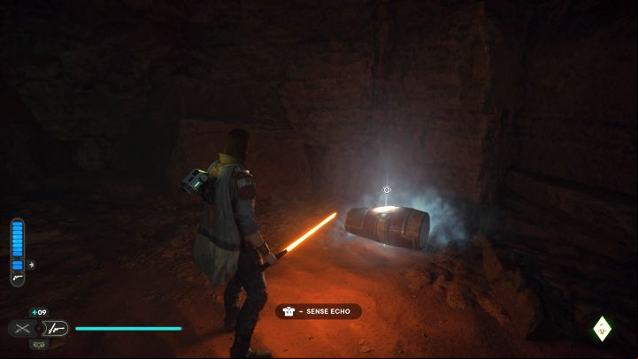 You will find the echo in the same cave where the 2 previous secrets were located - Jedi Survivor: Arid Flats on Jedha - list of secrets - Jedha - Star Wars Jedi Survivor guide