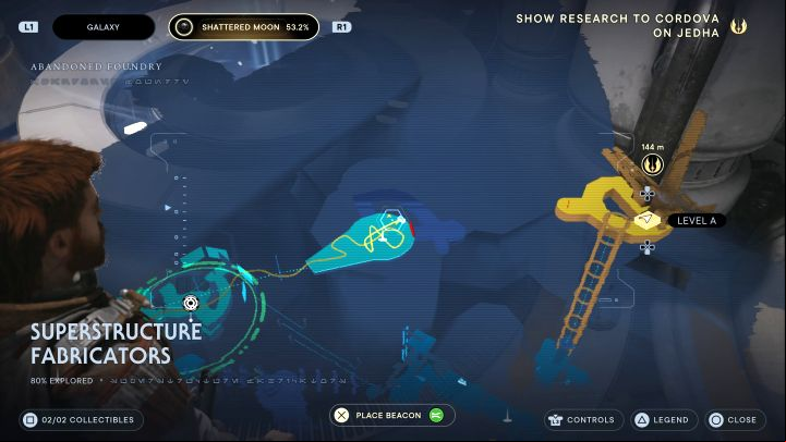 The secret is in the room where you fought Drya Thornne and unlocked the Crossguard stance - Jedi Survivor: Superstructure Fabricators on Shattered Moon - list of secrets - Shattered Moon - Star Wars Jedi Survivor guide
