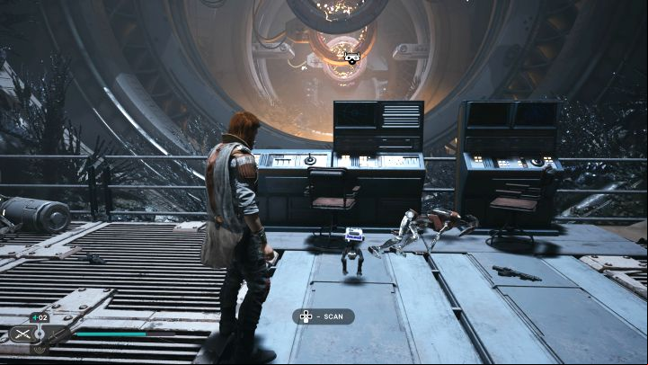 Just after collecting the previous secret, climb to the new larger ledge and scan the post - Jedi Survivor: Array Channel on Shattered Moon - list of secrets - Shattered Moon - Star Wars Jedi Survivor guide