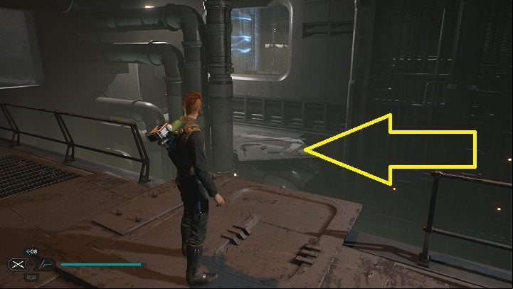 Go back to the green barrier you recently ed - Jedi Survivor: Lucrehulk Core - list of secrets - Koboh - Star Wars Jedi Survivor guide