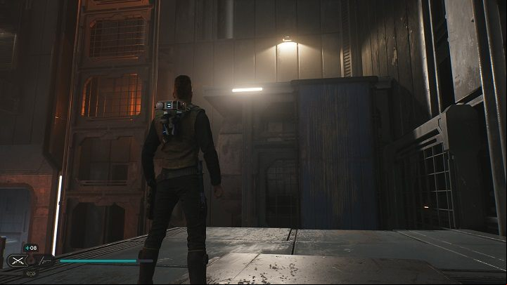 Afterwards, turn around and you'll spot a wall thanks to which you can climb even higher - Jedi Survivor: Generator Underbelly - list of secrets - Koboh - Star Wars Jedi Survivor guide