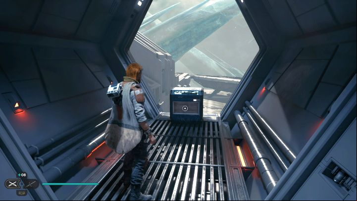 After picking up the previous collectible, turn 180 degrees and climb the vertical wall - Jedi Survivor: Hanga Bay Exterior on Nova Garon - list of secrets - Nova Garon - Star Wars Jedi Survivor guide