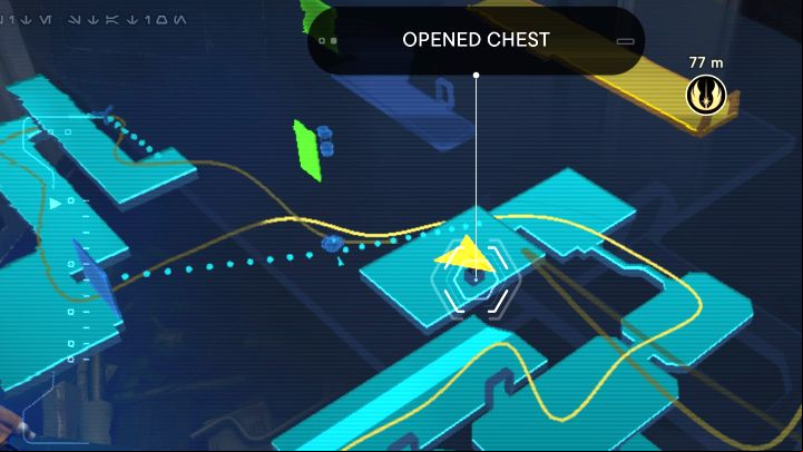 The chest is in a larger room and you get to it by bouncing off the balloon - Jedi Survivor: Hangar Bay on Nova Garon - list of secrets - Nova Garon - Star Wars Jedi Survivor guide