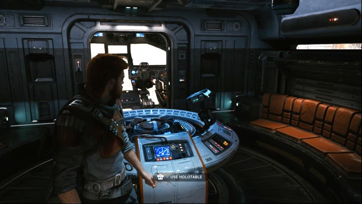 You can initiate a flight to another location in the galaxy aboard the Mantis by interacting with the holotable - Star Wars Jedi Survivor: Is there Fast Travel? - Explore - Star Wars Jedi Survivor guide