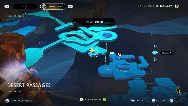 Look there for a chest - Jedi Survivor: Desert ages on Jedha - list of secrets - Jedha - Star Wars Jedi Survivor guide
