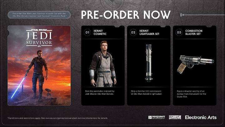 Anyone who pre-orders Star Wars Jedi Survivor will also receive - Star Wars Jedi Survivor: Game editions - Annex - Star Wars Jedi Survivor guide