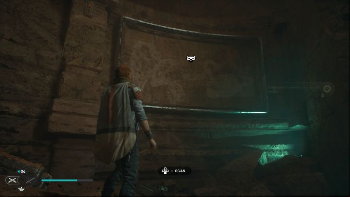 The large map is in the same building in the ruins as the previous (Treasure #2) collectible - Jedi Survivor: Trailhead Pantheon on Jedha - list of secrets - Jedha - Star Wars Jedi Survivor guide