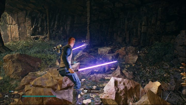 After collecting Seedpod #1, destroy the nearby column to discover a Priorite Shard - Jedi Survivor: Basalt Rift - list of secrets - Koboh - Star Wars Jedi Survivor guide