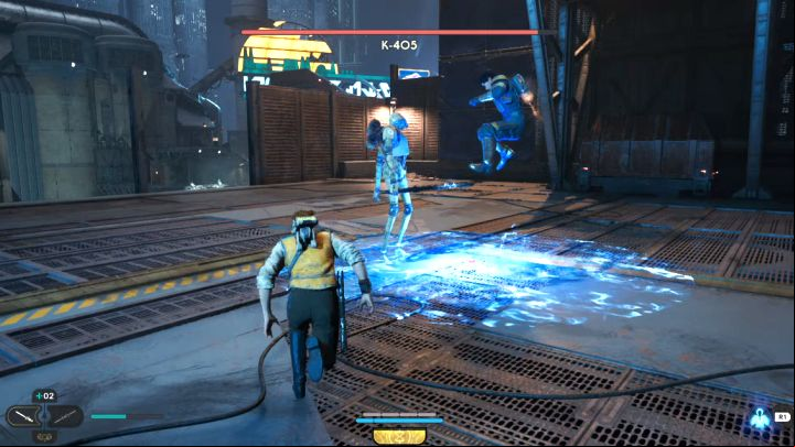 Your companion Bode can help you win the battle - Jedi Survivor: How to defeat the K-405 boss? - Bosses - Star Wars Jedi Survivor guide