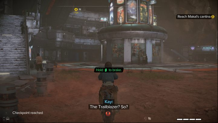 Once you reach the city, park your vehicle in the large, round hangar - Star Wars Outlaws: Underworld - walkthrough - Toshara - Star Wars Outlaws Guide