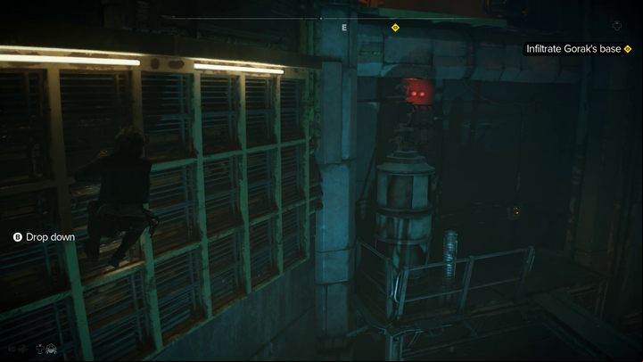 Get on the second elevator, which will enable you to jump to the climbing section on the other side of the room - Star Wars Outlaws: Underworld - walkthrough - Toshara - Star Wars Outlaws Guide