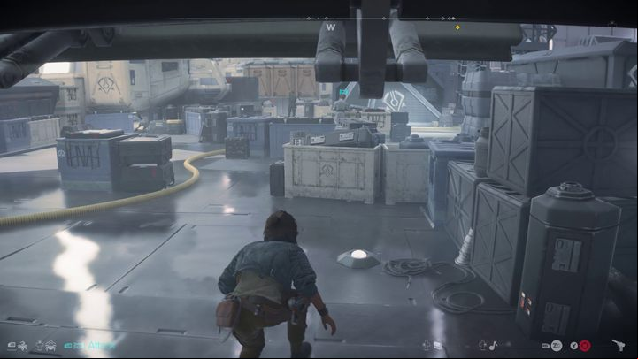 Once you land, leave the ship - Star Wars Outlaws: False Flag - walkthrough - Toshara - Star Wars Outlaws Guide