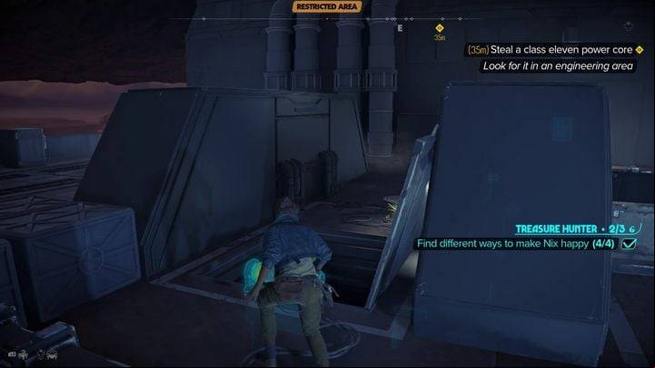 While avoiding the stormtroopers, find the open hatch leading inside the base - Star Wars Outlaws: The Wreck - walkthrough - Toshara - Star Wars Outlaws Guide