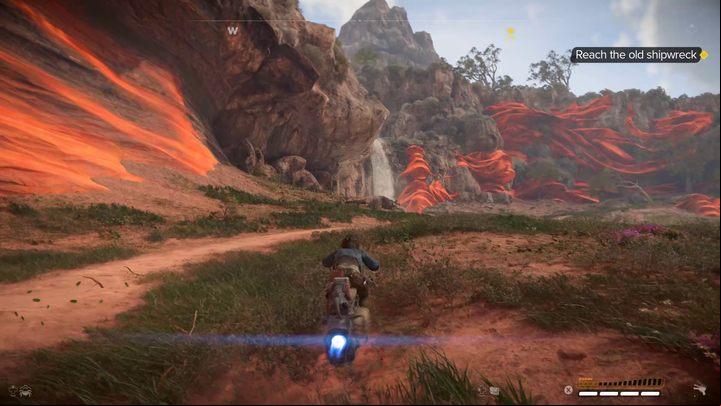 The quest marker will lead you to the shipwreck south-west of the Imperial base - Star Wars Outlaws: The Wreck - walkthrough - Toshara - Star Wars Outlaws Guide