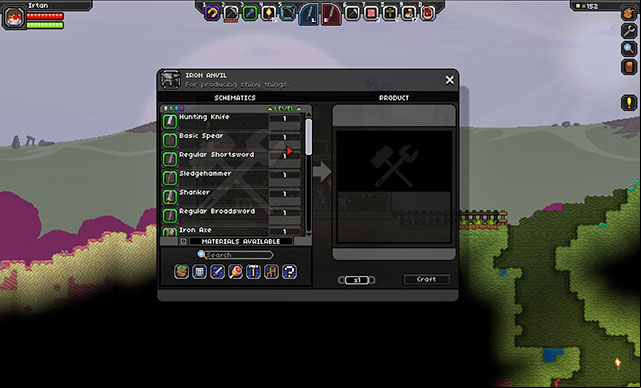 The iron melee weapons - Weapons - the basics - Craftsmans Guide - Starbound - Beta - Game Guide and Walkthrough