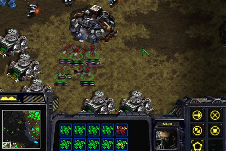 Fighters should attack the heart of the base where there are no Turrets. After destroying the economic infrastructure, the enemy wont pose a threat any longer. - Mission 5 - Revolution | Terran | Campaign Walkthrough - Terrans - StarCraft: Remastered Game Guide