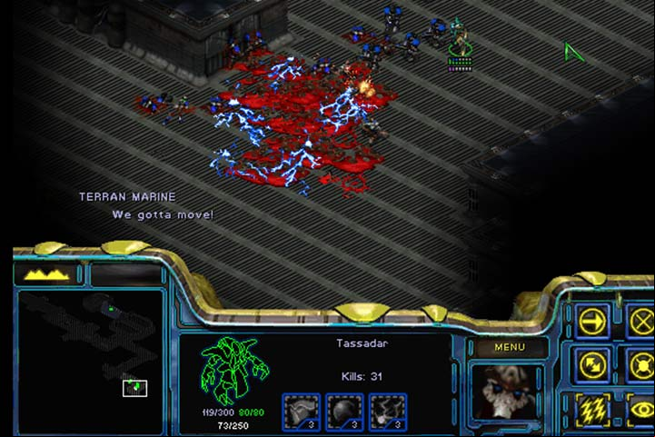 Use Tassadaars Psionic Storm on groups of Zerg. - Mission 6 - Into the Darkness | Protoss | Campaign Walkthrough - Protoss - StarCraft: Remastered Game Guide