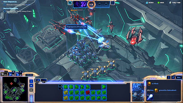 A mistake when attacking the defenses of the titanic war prism - too little units able to attack aerial targets - Mission 9 - Temple of Unification - Campaign - Legacy of the Void - StarCraft II: Legacy of the Void - Game Guide and Walkthrough