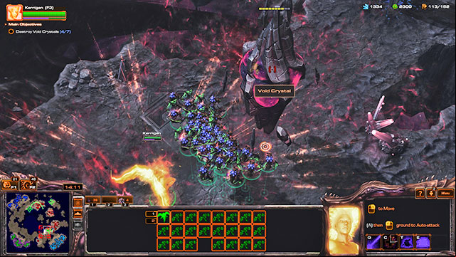 How to complete the main objective, destruction of the void crystals - Mission 3 - Amons Fall - Epilogue - Into the Void - StarCraft II: Legacy of the Void - Game Guide and Walkthrough