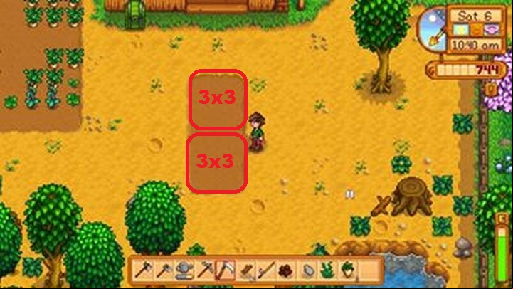 9-segment farming is not required, but may be profitable. - An ideal first day in Stardew Valley | Quick start - Quick start - Stardew Valley Game Guide