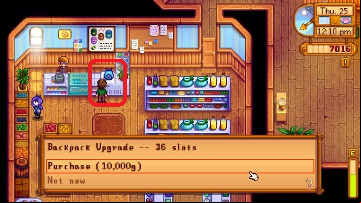Plecak lezy obok sprzedawcy! - Puzzles, secrets, collectibles and missions | Quick start - Quick start - Stardew Valley Game Guide