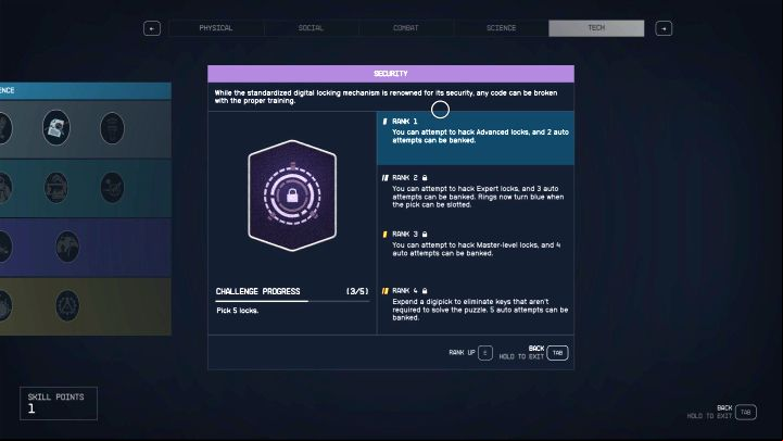 The first 3 skills can be unlocked by setting the hero's Background in the character creator window, and all the following ones can be unlocked with skill points - Starfield: Tips and tricks - Basics - Starfield Guide