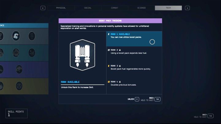 1 - Starfield: How to unlock boost pack and how to fly? - Equipment - Starfield Guide