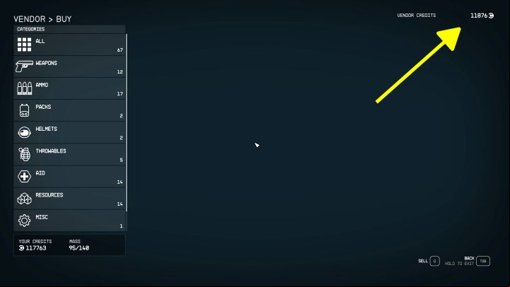 1 - Starfield: When do the merchants get their credits reset? - Equipment - Starfield Guide