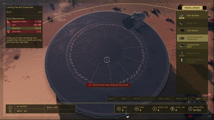 Ships can also be built in your own outposts - Starfield: How to build ships? - Ship - Starfield Guide