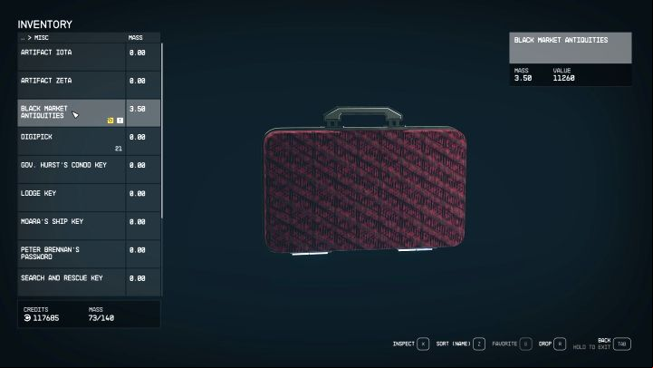 Selling illegal goods is more complicated, but can be very profitable - Starfield: How to earn credits quickly? - Equipment - Starfield Guide