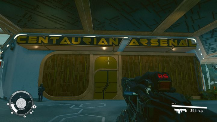 A store located east from Chunks' Kiosk - Starfield: Merchants and shops - New Atlantis - Stores and services - Starfield Guide