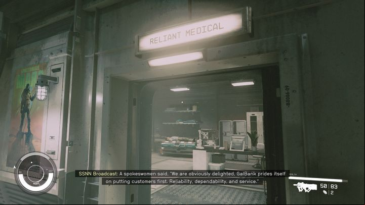 This is a spot for all kinds of medical services - Starfield: Merchants and shops - Cydonia - Stores and services - Starfield Guide