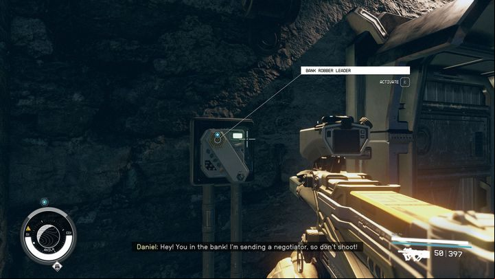 After talking to Marshall Daniel Blake, proceed to the intercom which is on the left side of the locked door to Galbank - Starfield: Job Gone Wrong - walkthrough - Main missions - Starfield Guide
