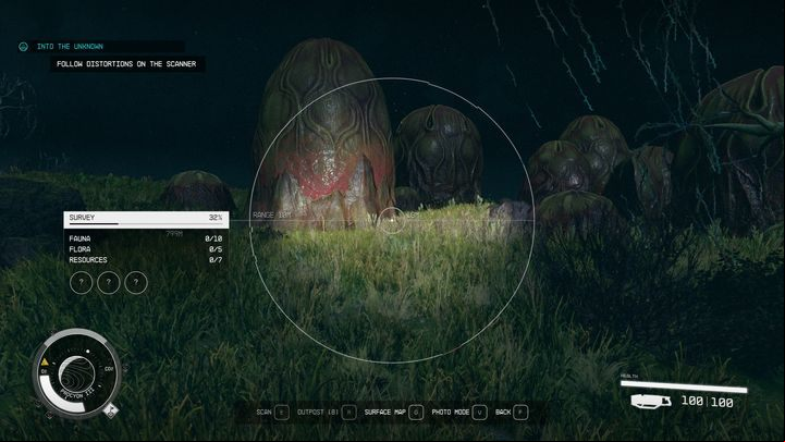 If the circle lines start to move and change colour, it means you're moving in the direction of the temple - Starfield: Into The Unknown - walkthrough - Main missions - Starfield Guide