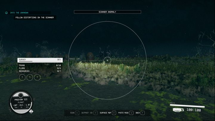 Once on foot, start the scanner - Starfield: Into The Unknown - walkthrough - Main missions - Starfield Guide