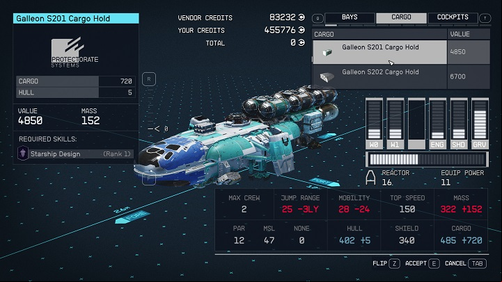 2 - Starfield: How to increase the ships cargo hold capacity? - Ship - Starfield Guide
