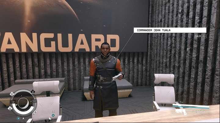 To the Vanguard, talk to Commander John Tuala - he is recruiting - Starfield: How to obtain citizenship of the United Colonies? - Quests and campaign - Starfield Guide