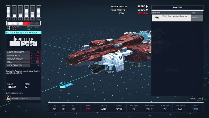 On a dedicated page (Locations of all Shipyards) you can find a complete list of all Ship Services Techicians in the galaxy, who offer, among others, new parts for your ships - Starfield: Best reactor - Basics - Starfield Guide