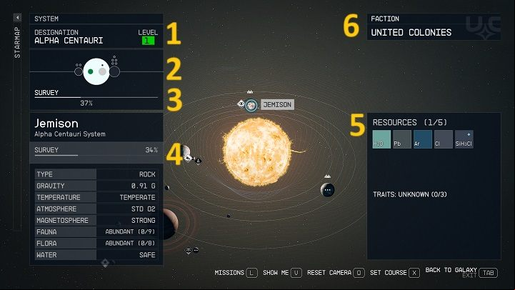 You can open the starmap from the menu at any time - Starfield: HUD - Basics - Starfield Guide