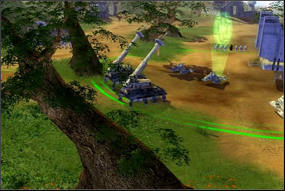 Positions defended by artillery are impossible to capture with infantry. - Mission 6: Trouble on Kasyyk - Empire campaign - Star Wars: Empire at War - Game Guide and Walkthrough