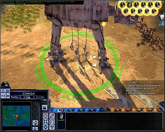 AT-AT can drop stormtrooper squadron - they arent strong fighting force, but they allow walker to capture construction and points. - Mission 7: A new weapon of war - Empire campaign - Star Wars: Empire at War - Game Guide and Walkthrough