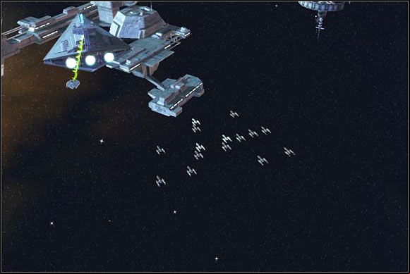 Y-wings are going after enemy destroyer. Few well placed torpedoes will do the job. - Mission 7: Rescue the Millenium Falcon - Rebel campaign - Star Wars: Empire at War - Game Guide and Walkthrough