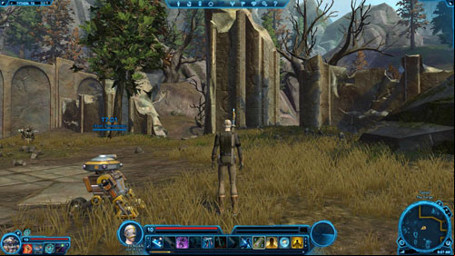 When you find a breach in the wall, use it and run, following the arrows on the map above - Galactic History 11 (Matrix Shard) - Datacrons - Star Wars: The Old Republic Game Guide