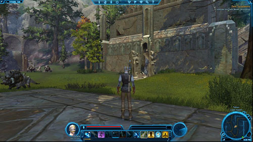 Go inside and jump on the overturned column - Galactic History 10 (+2 Willpower) - Datacrons - Star Wars: The Old Republic Game Guide