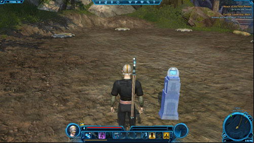 When you turn on the console, four Mark III Training Droids will appear - (L05) Combat Leadership: Mark III - Tython - Star Wars: The Old Republic Game Guide